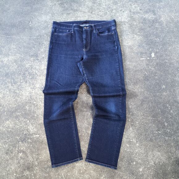 Uniqlo Kaihara Jeans Mens 30 Blue Pants Skinny Dark Stretch High Rise Denim - Picture 1 of 8